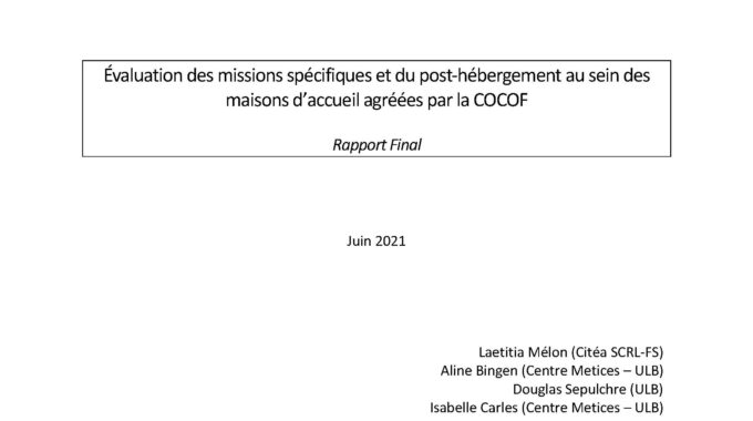 2021 – Rapport évaluation Missions Spécifiques Citéa ULB FINAL 1 Page 01